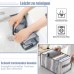 Yotako 3Pcs Kleideraufbewahrung Aus Mesh, 9 Grids Kleiderschrank Kleider Organizer, Faltbare Closet Drawer Organisers, Garderobe Kleidung Veranstalter für Jeans, Kleidung,T-Shirt, BH ,Hosen (Grau)